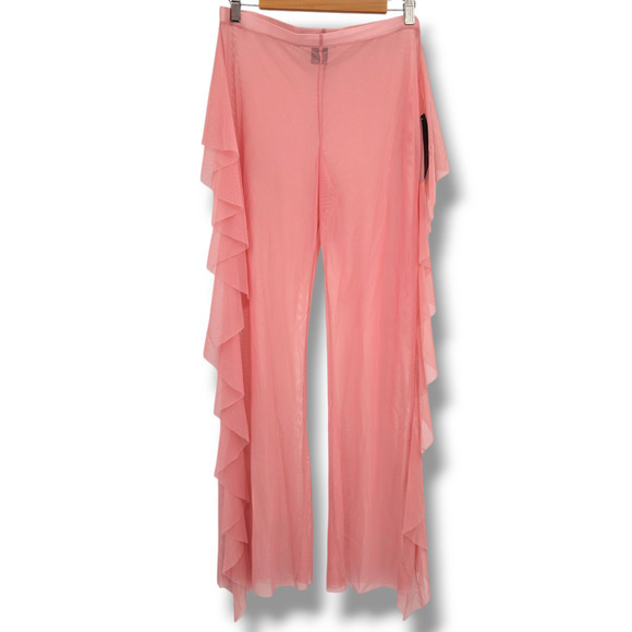 NEW Minette Women's Plus Mesh Ruffle Side Flare Leg Swim Coverup Pants‎ Size 2X - Picture 1 of 11